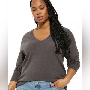 Torrid Charcoal Knit Sweater
